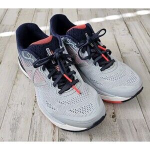 New Balance Women's Size 9.5 Blue 880v8 Gray Pink Running Shoes W880GP8 EUC